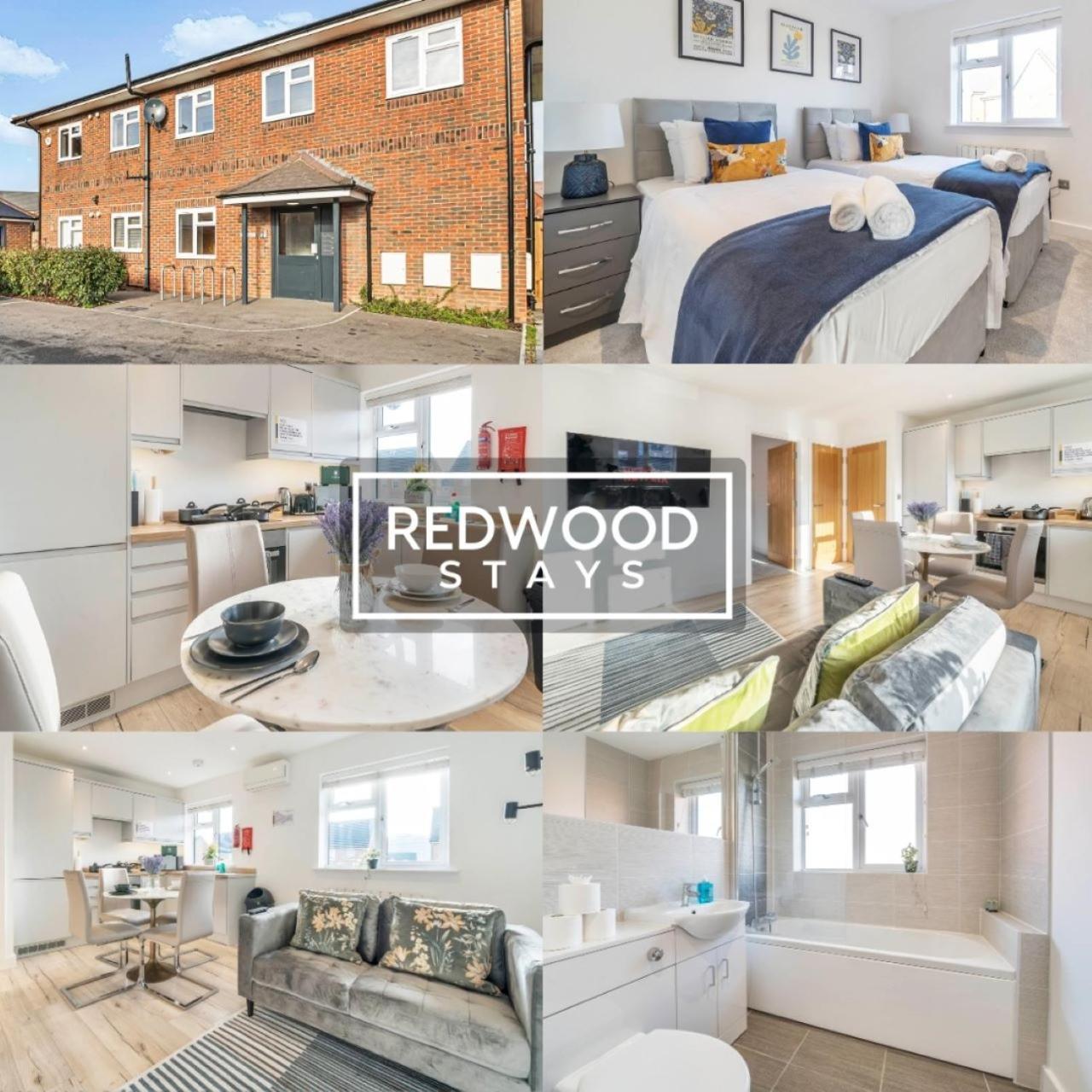 Redwood Stays: Modern Serviced Apartments with Free Parking & Streaming Basingstoke Exterior photo