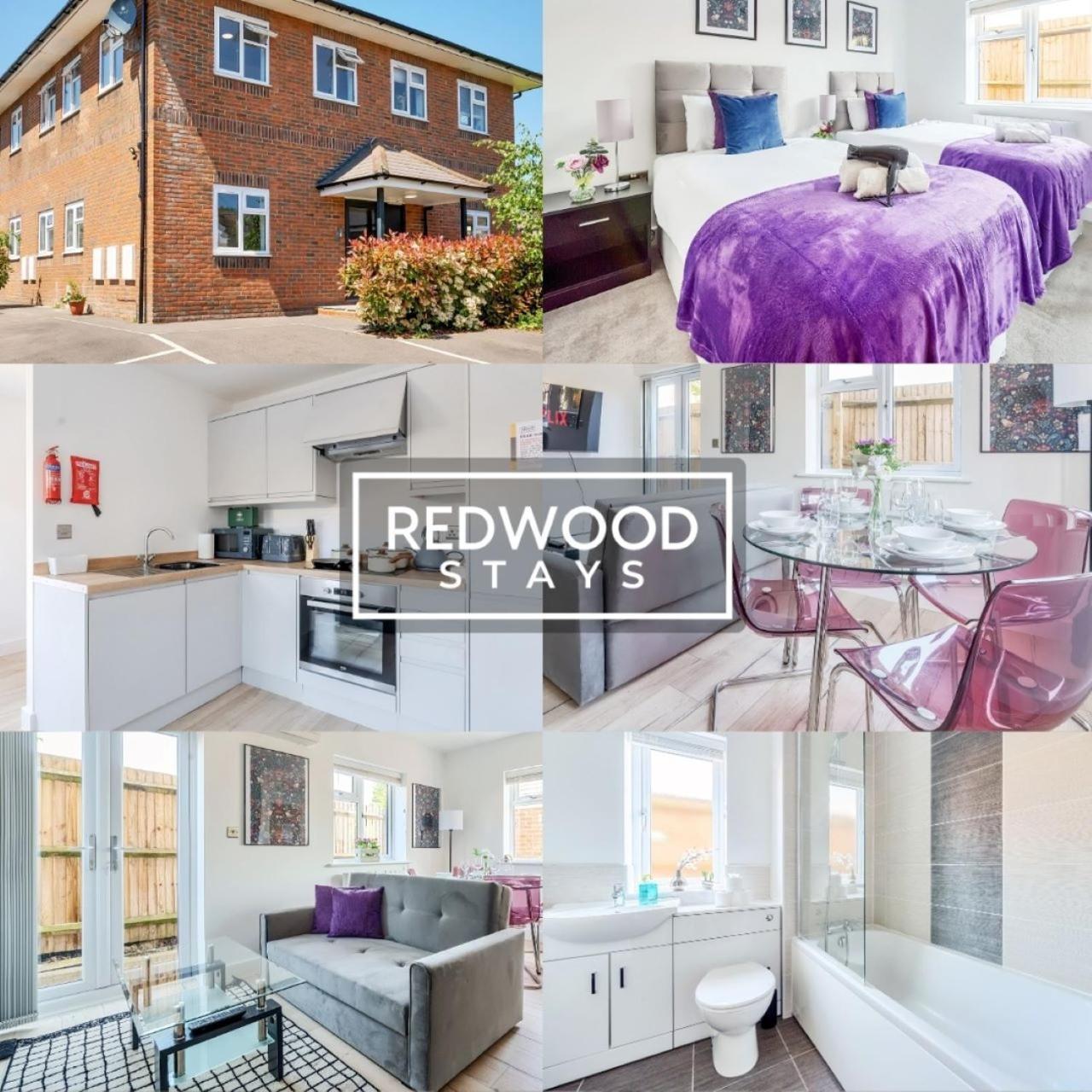 Redwood Stays: Modern Serviced Apartments with Free Parking & Streaming Basingstoke Exterior photo